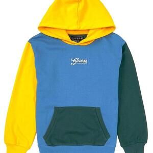 GUESS Big Boys Embroidered Logo ColorBlock Sweatshirt size 14 hoodies, pullover